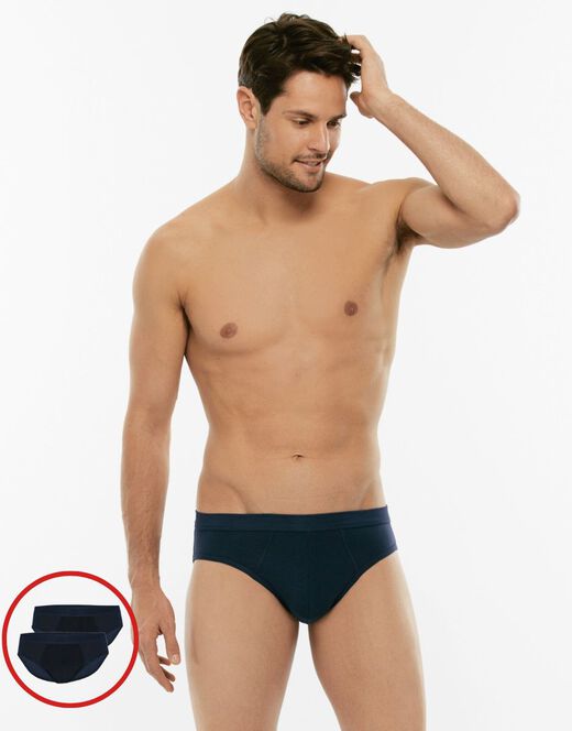 Lovable Slip mini BiPack Cotton Stretch in cotone elasticizzato, blu Officina