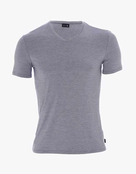 Lovable T-shirt con scollo a V Micromodal Fil a Fil, grigio melange Esporta salva