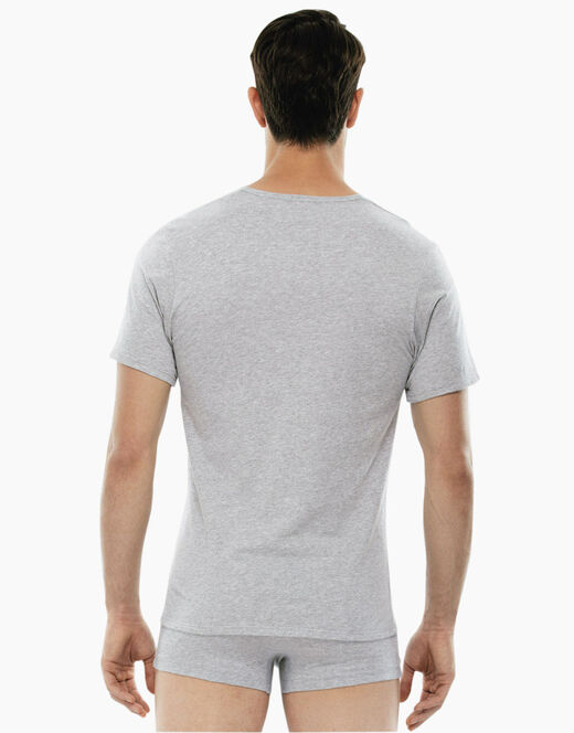 Lovable T-shirt 100% cotone Pure Cotton con scollo a V, grigio melange Duty-free