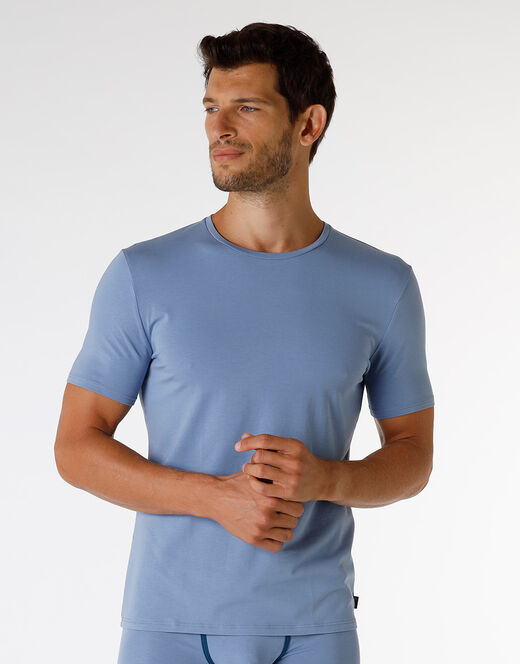 Lovable T-Shirt girocollo in cotone e modal, azzurro polvere 2025