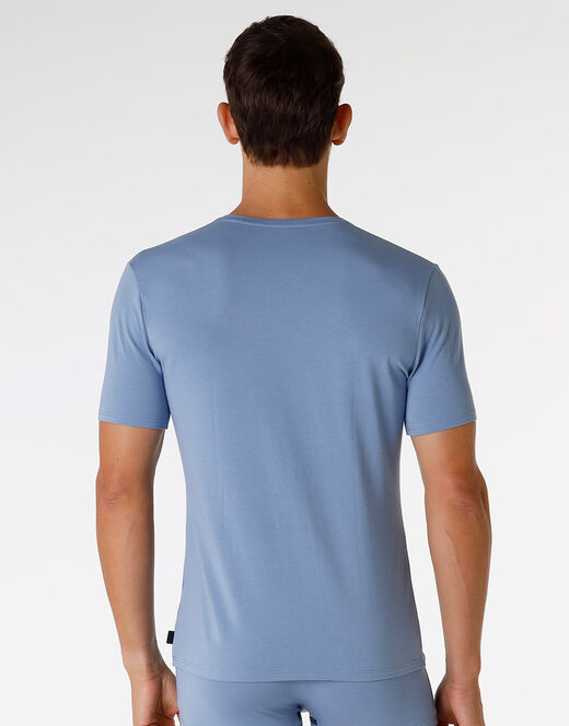 Lovable T-Shirt girocollo in cotone e modal, azzurro polvere 2025
