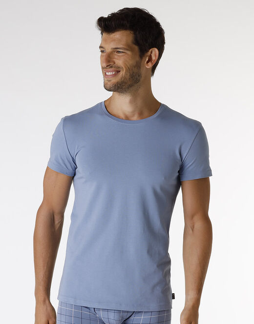 Lovable T-shirt uomo in Stretch Cotton - Azzurro Polvere Italy