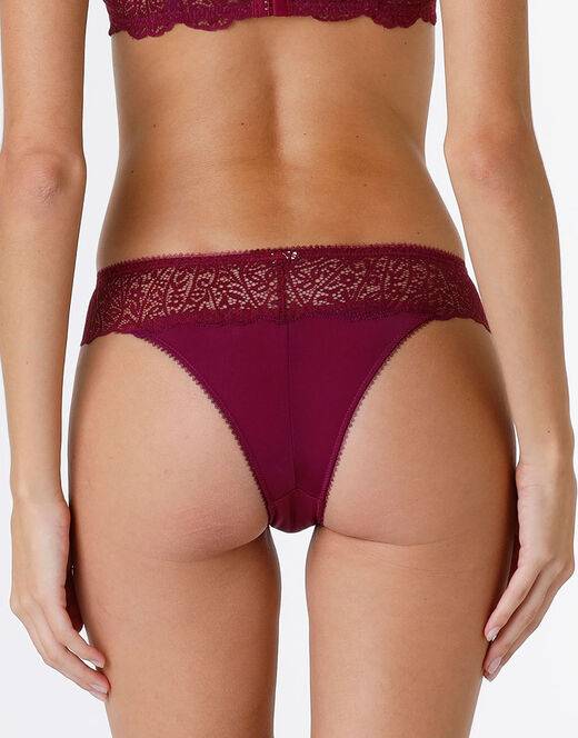 Lovable Brasiliano Exquisite Lace in pizzo e microfibra, bordeaux Offerta