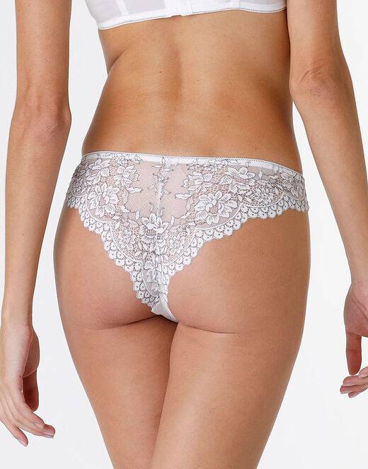 Lovable Brasiliano Stylish Lace in microfibra e pizzo, bianco Moda