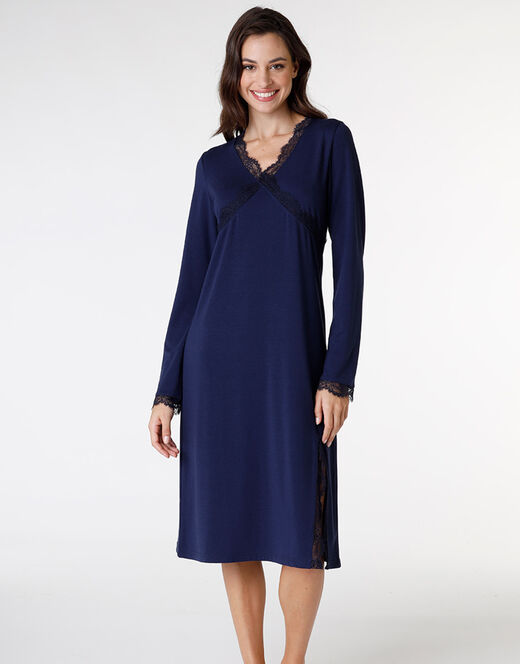 Lovable Camicia da notte in jersey, blu Spedizione gratuita
