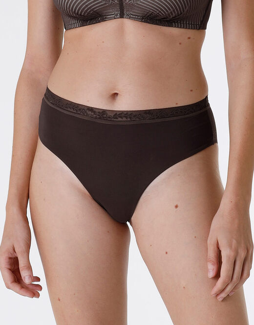 Lovable Slip midi Invisible Exclusive in microfibra, caffè Online Outlet