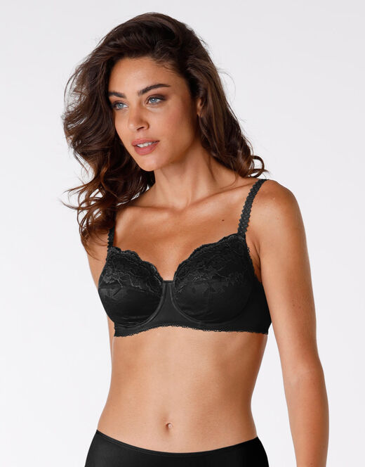 Lovable Reggiseno con ferretto senza imbottitura Exuberance, nero, in pizzo. Alto sostegno Black Friday Prezzi