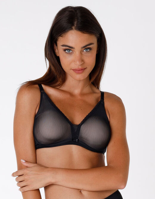Lovable Reggiseno senza ferretto Tonic Lift in pizzo e tulle, nero 2025