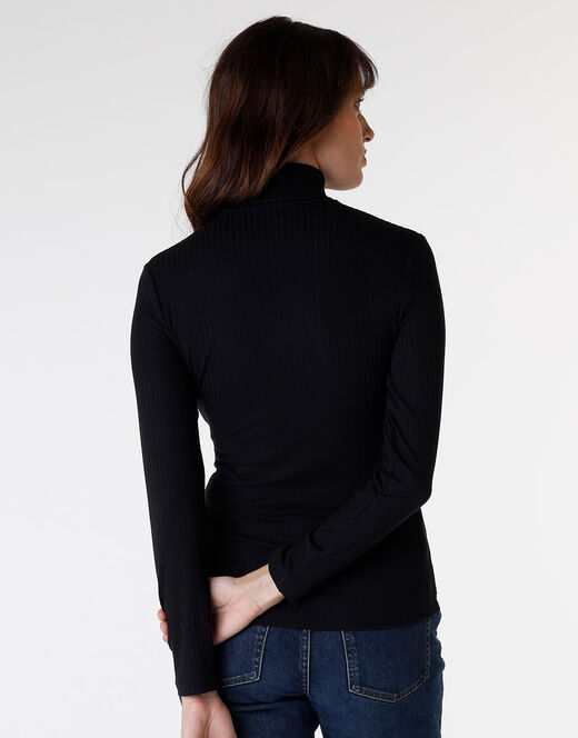 Lovable Maglia donna a maniche lunghe e collo lupetto, nero Convenienza