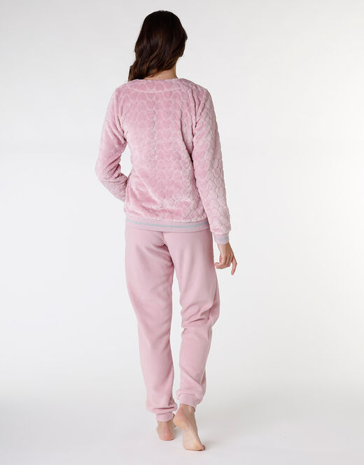 Lovable Homewear in pelliccetta e pile, rosa polvere Prezzo di fabbrica