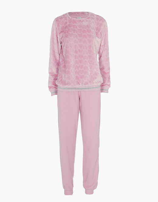 Lovable Homewear in pelliccetta e pile, rosa polvere Prezzo di fabbrica
