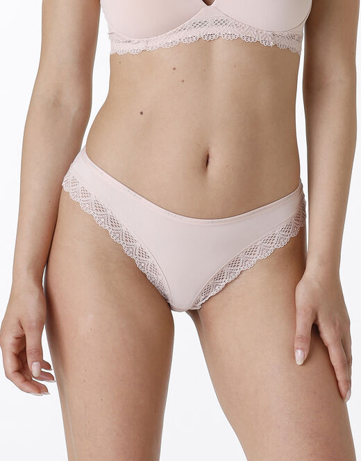 Lovable Slip Smooth Fancy in microfibra, pizzo e cotone, neutro Vendite stagionali