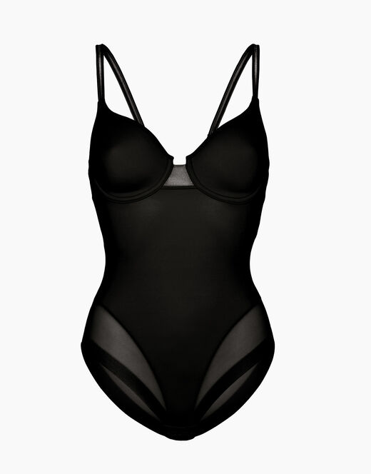 Lovable Body contenitivo con ferretto in microfibra e tulle Millenium Equilibre, nero Nuovi prodotti