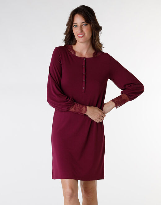 Lovable Camicia da notte in jersey, bordeaux Offerta settimanale