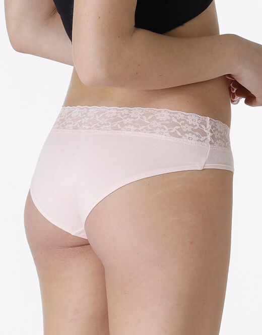 Lovable La Senza - Culotte Remix Panties in cotone e pizzo, rosa cipria Fino al 65% di sconto