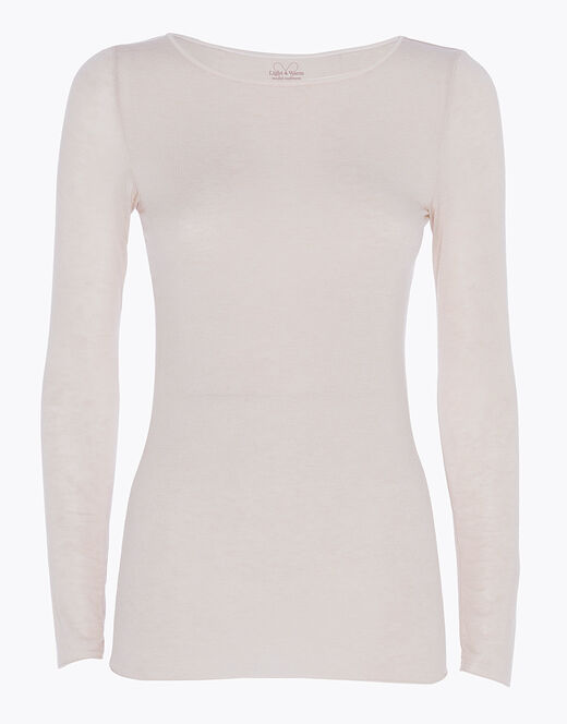 Lovable Maglia con scollo a barchetta e manica lunga in modal e cashmere, sabbia Trasporto libero internazionale
