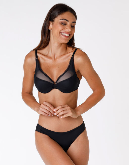 Lovable Reggiseno con ferretto Tonic Lift in pizzo e tulle, nero Sconti questo mese