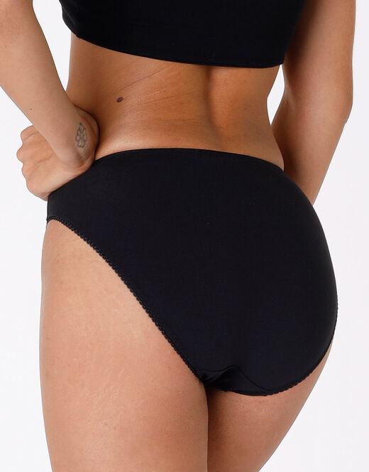 Lovable Slip mini sgambato Lovely charme nero in cotone elasticizzato con pizzo Comprare a buon mercato