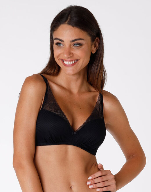 Lovable Reggiseno senza ferretto leggermente imbottito Sensual Touch Exclusive, nero Vendita calda