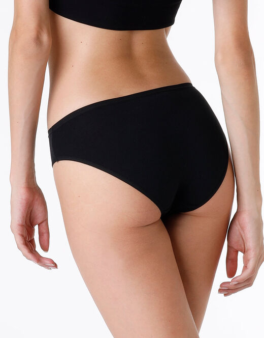 Lovable Slip mini lovely in cotone modal, nero Liquidazione