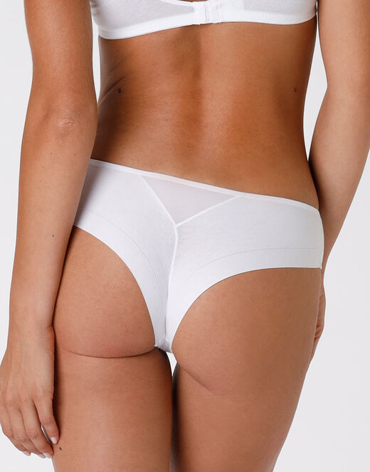 Lovable Culotte brasiliano Invisible Cotton bianco in cotone Sostegno trimestrale