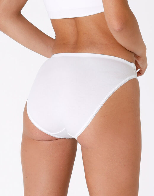 Lovable Slip mini sgambato Lovely bianco in cotone elasticizzato con pizzo Officina