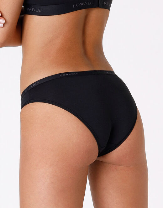 Lovable Slip Originals in jersey di cotone modal, nero Promozione