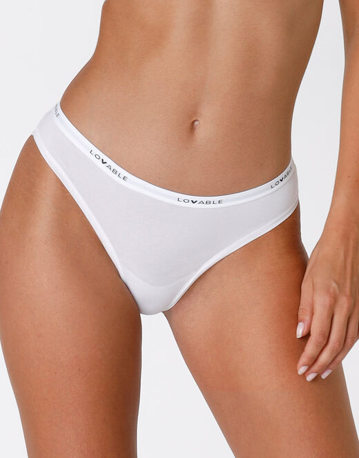 Lovable Slip Originals in jersey di cotone modal, bianco Presa