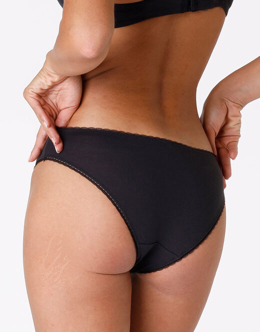 Lovable Slip My Bio Comfort, in cotone biologico certificato, nero Vendite Flash