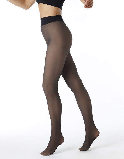 Lovable Collant Warm & Transparent 80 denari, caldi effetto trasparente, Neri Nuova