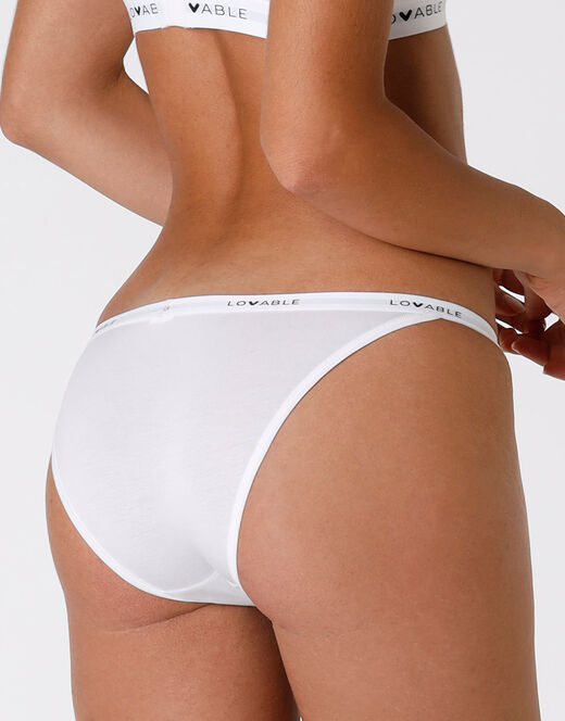 Lovable Tanga Originals in jersey di cotone modal, bianco Offerta speciale