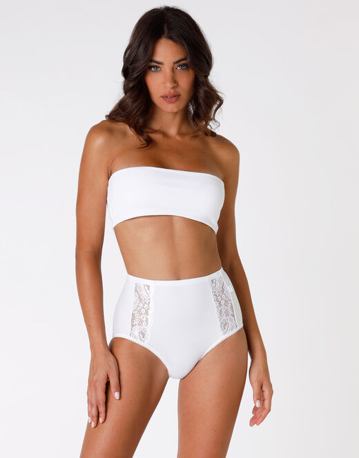 Lovable Slip maxi lovely charme, bianco in cotone elasticizzato con pizzo Comprare a buon mercato