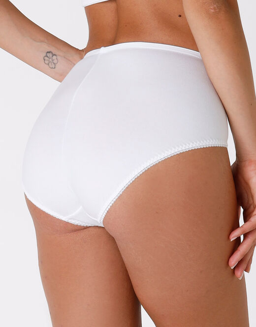 Lovable Slip maxi contenitivo Lovely Charme, bianco in cotone elasticizzato con pizzo Offerta Anniversario