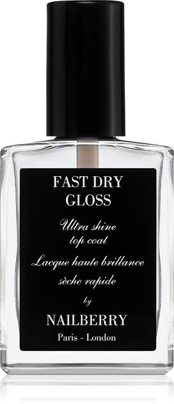 NAILBERRY NAILBERRY Fast Dry Gloss Ultra Shine Top Coat top coat ad asciugatura rapida per le unghie