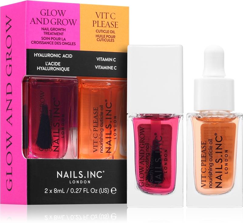 Nails Inc. Nails Inc. Glow and Grow & Vit C Please set di smalti per unghie effetto nutriente