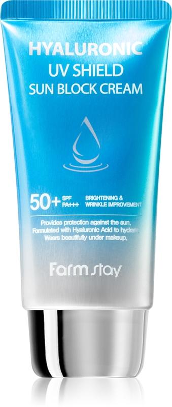 Farmstay Farmstay Hyaluronic UV Shield Sun Block Cream crema protettiva viso con acido ialuronico