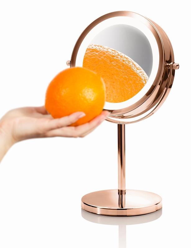 RIO RIO Rose gold mirror Specchietto cosmetico con illuminazione LED Sconto