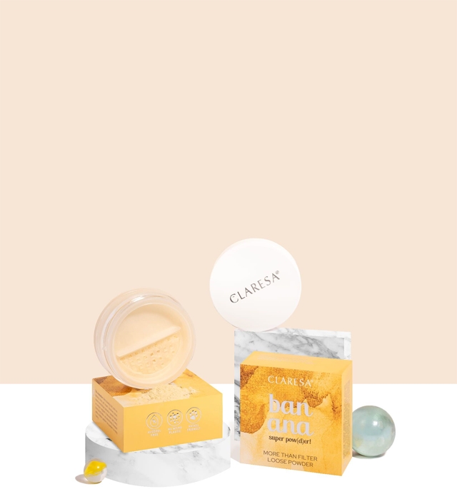 Claresa Claresa Super Pow(d)er Banana cipria in polvere opacizzante per unificare il tono della pelle Offerte