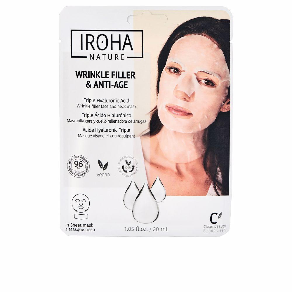 Iroha Nature FILLER RUGHE E maschera riempitiva antirughe viso e collo ANTI-AGE