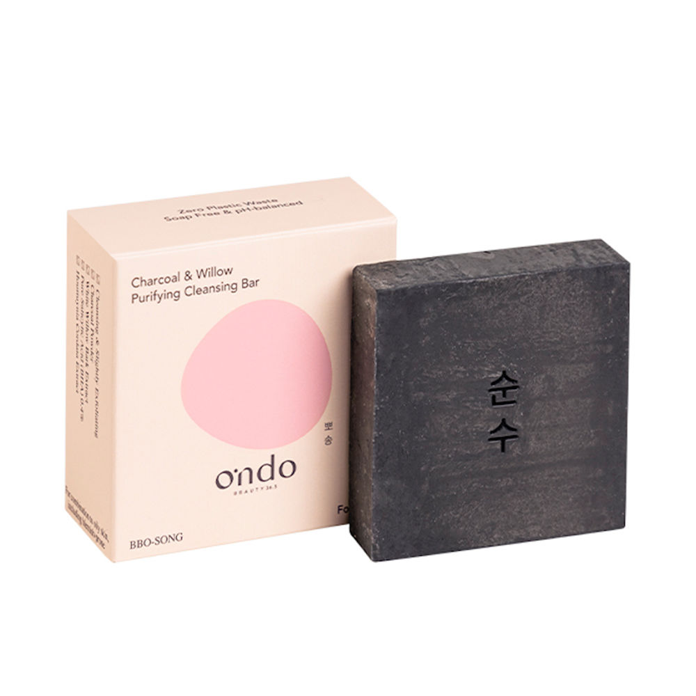 Ondo Beauty 36.5 Barra detergente purificante al CARBONE E SALICE Sostegno trimestrale