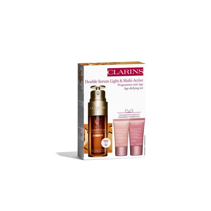 Clarins Double Serum Light e Multi-Active. Pelle Ricaricata Presa
