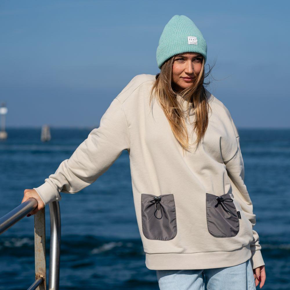 Seay / Felpa Girocollo Cappuccino Delavé Moda