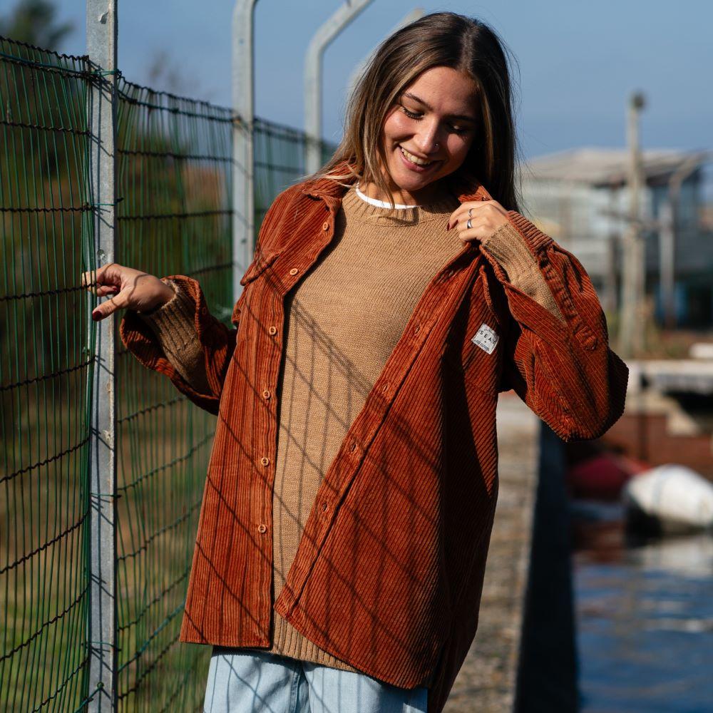 Seay / Camicia in Velluto a Coste Biscotto Delavé 2025