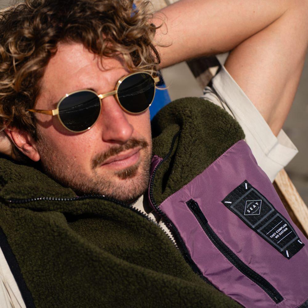 Seay / Gilet Teddy Sea Turtle & Nero Delavé Prezzo Ridotto
