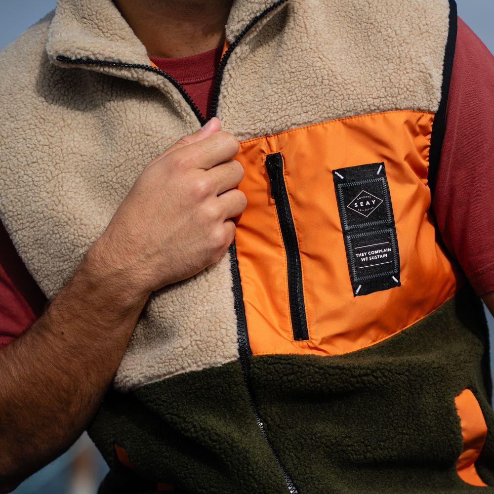 Seay / Gilet Teddy Sea Turtle & Natural Sottocosto
