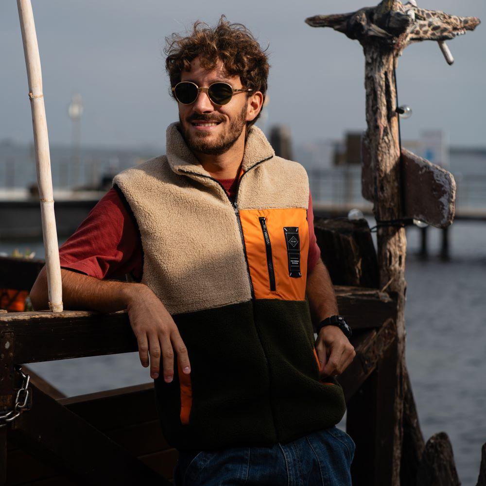 Seay / Gilet Teddy Sea Turtle & Natural Sottocosto