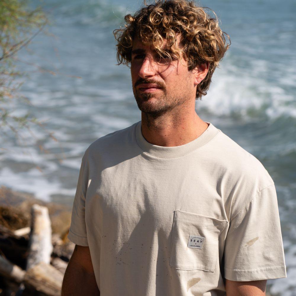 Seay / T-Shirt Cappuccino Delavé Presa