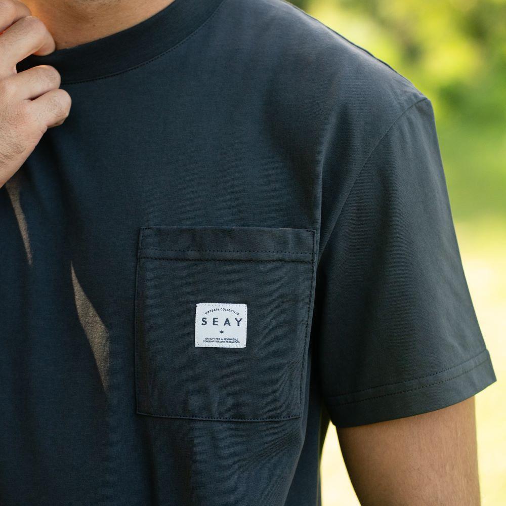 Seay / T-Shirt Nera Delavé Sconto