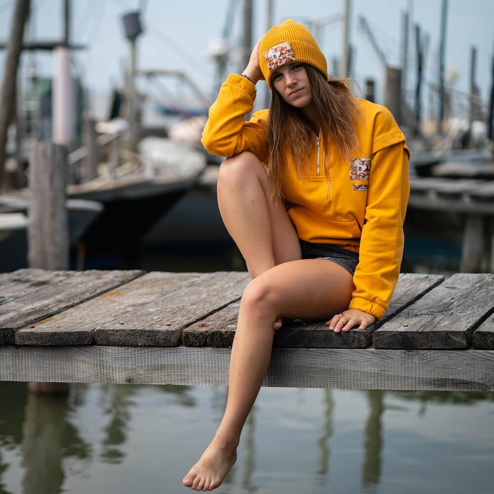 Seay / Cuffia Beanie Lana Ocra Online