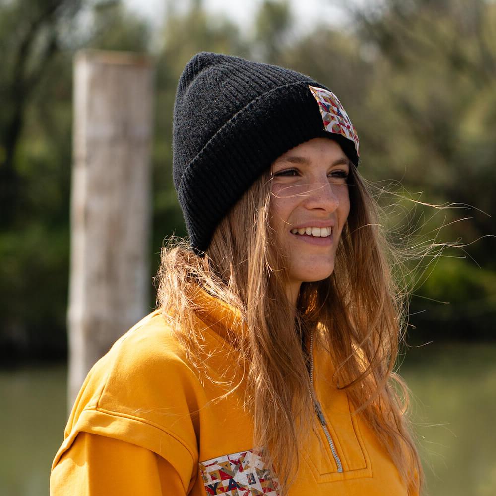 Seay / Cuffia Beanie Lana Nera Outlet